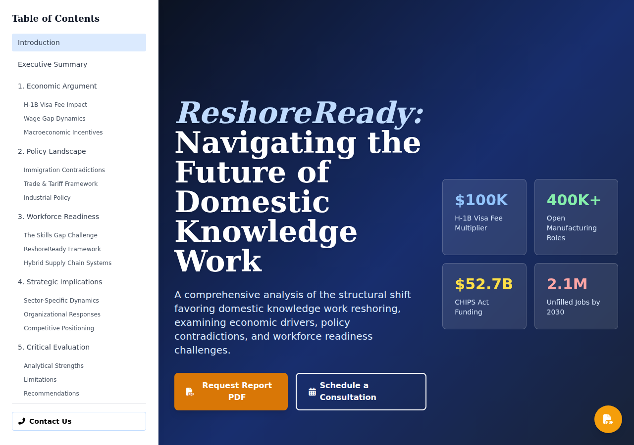 ReshoreReady Report